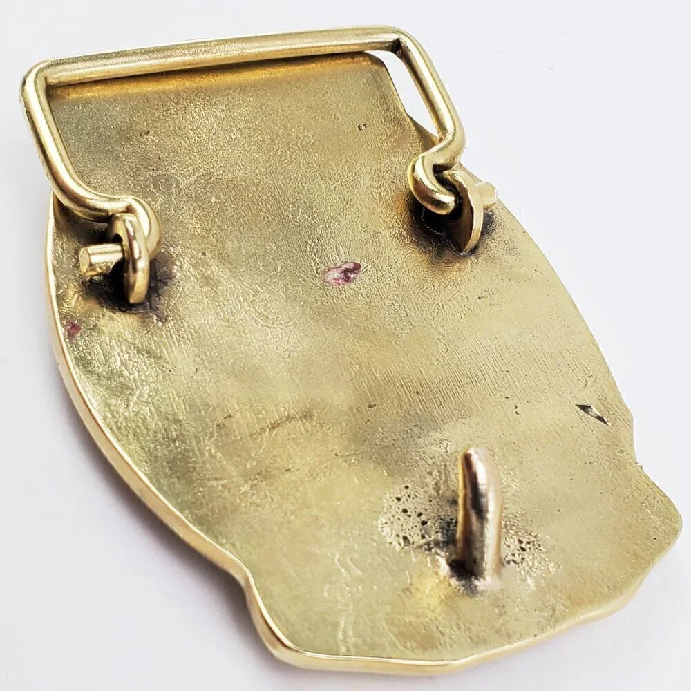 BASS Anglers Sportsman Society Fishing Belt Buckle Solid Brass